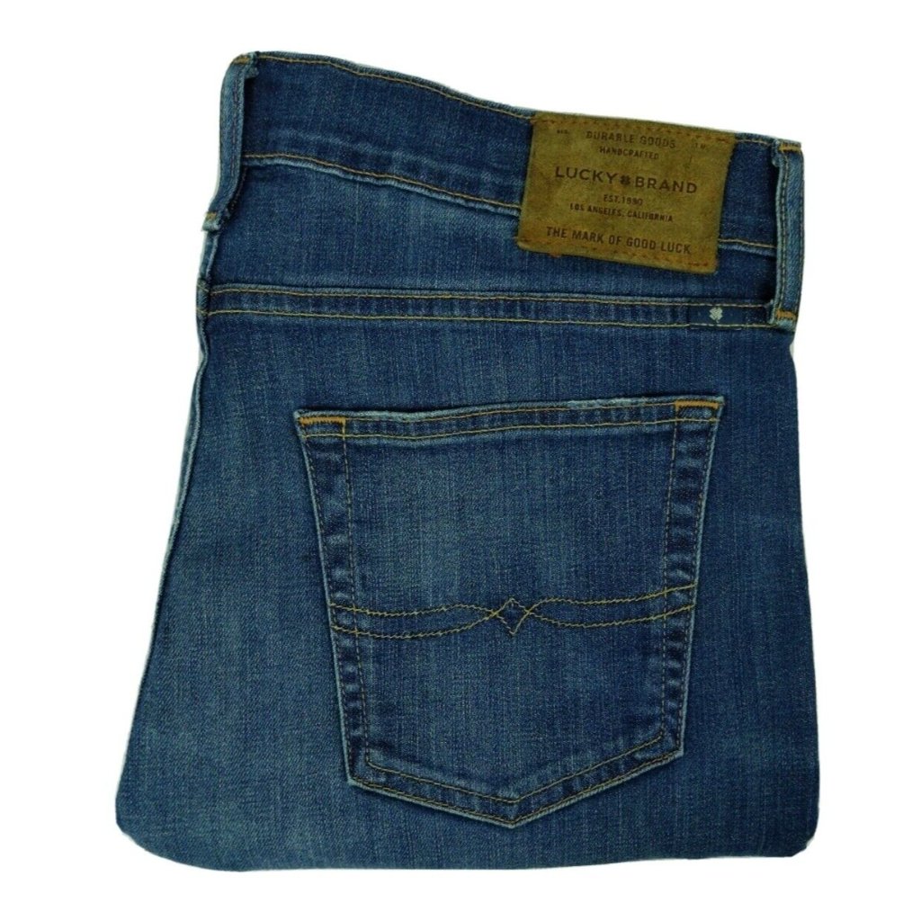Lucky Brand 76 Slouch Skinny Mens Jeans 33x32 Stretch Destroyed Holes Denim